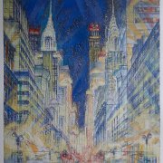 Lexington Ave NYC  33’ x 23,5’’ (84 x 60cm) Oil on lithography 2015